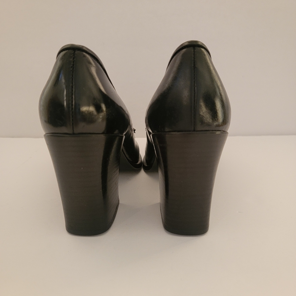 Vintage Leather Prada Loafers Heel - Picture 12 of 15